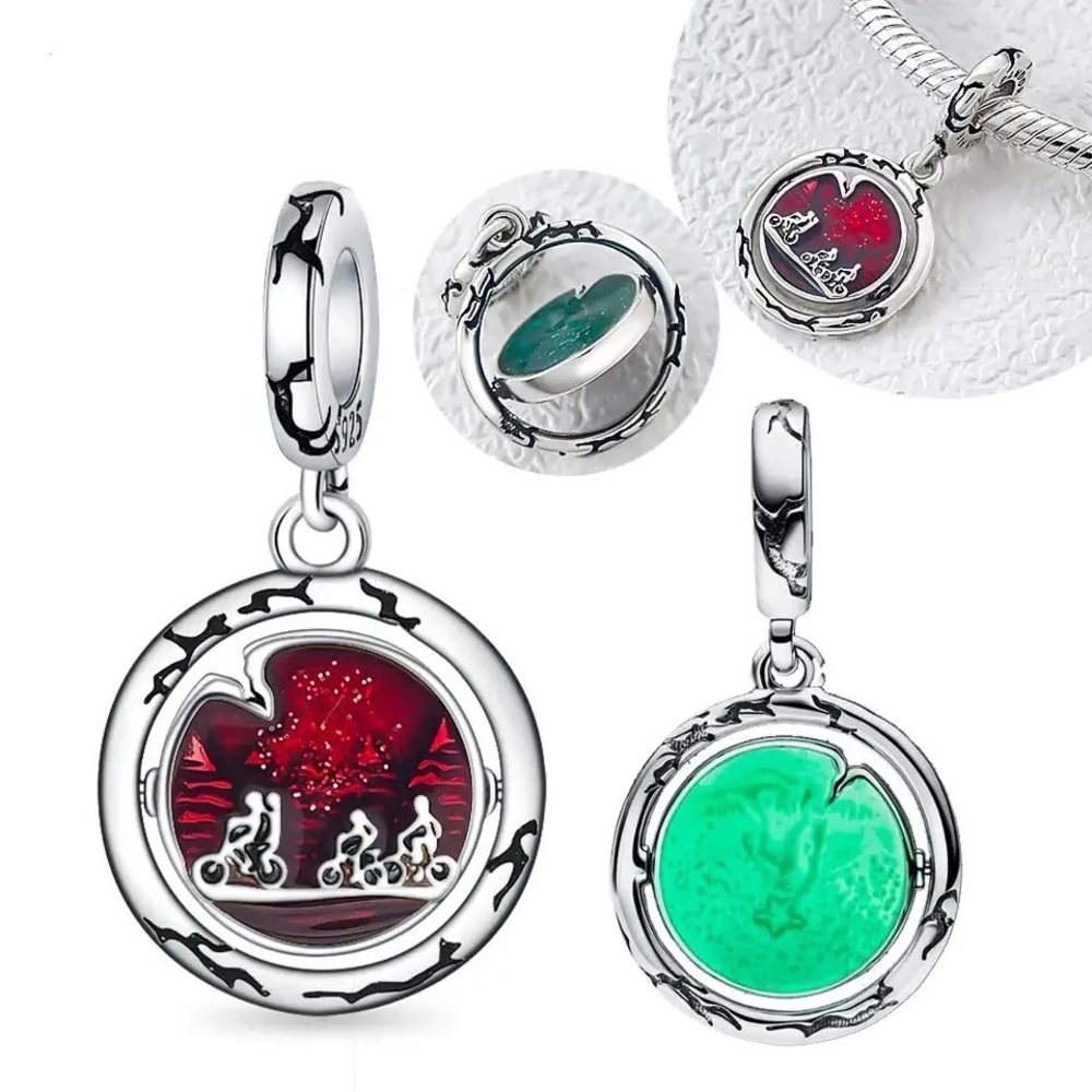 1pcs Pandora Netflix Stranger Things Charm BIKES TURN Sterling Silver D&D Horror